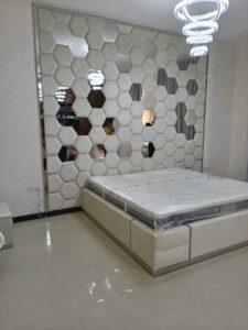 wall panel with bed frame