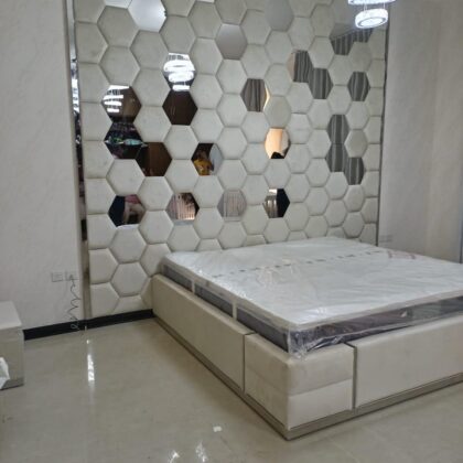 wall panel with bed frame